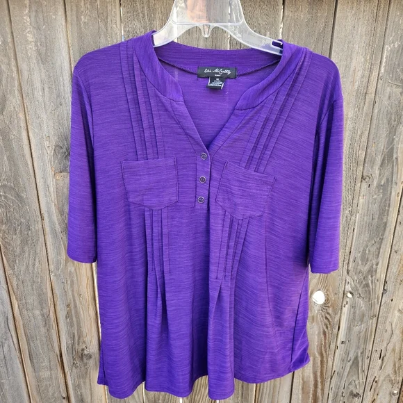 Elie Mccarthy Vibrant Purple Blouse Sizw 1X - Picture 5 of 16